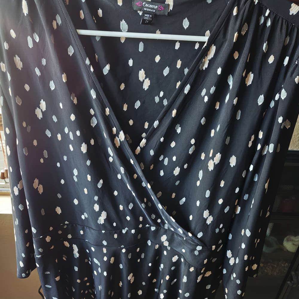 Cocomo Black and Cream Women's Blouse